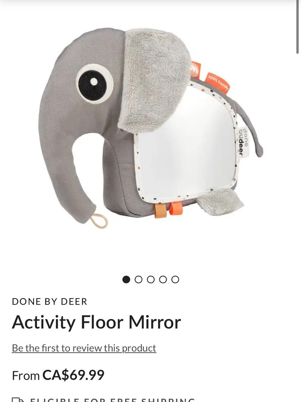Grey Elephant Activity Floor Mirror